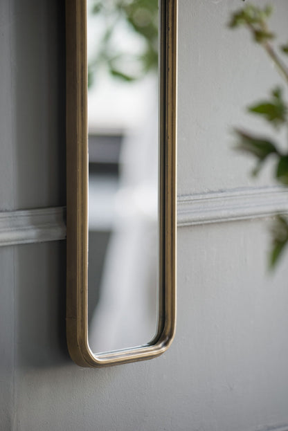Full Length Mirror With AntiqueMetal Frame, Long Mirror For Hallway Living Room Bedroom Bathroom - Gold