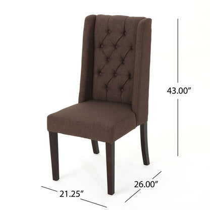 Sophisticated Tufted Dining Chair With High Back Design