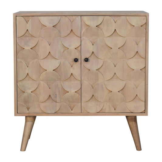 Hourglass Carved Cabinet - Marble