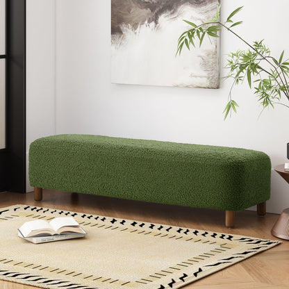Contemporary Ottoman With Foam Cushion And Durable Upholstery