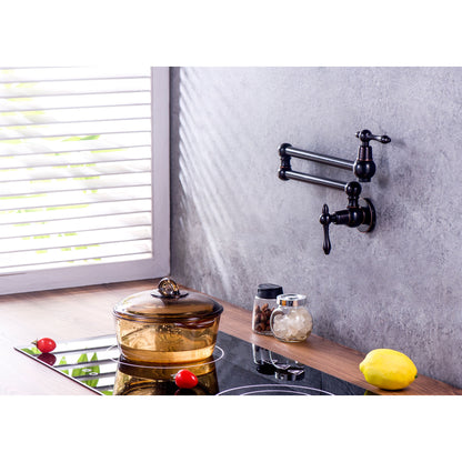 Modern Design Pot Filler Faucet Wall Mount Kitchen Sink Faucet Folding Stretchable