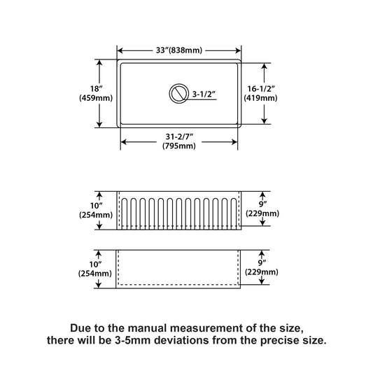 Sink - Apron-Front Reversible Single Bowl Kitchen Sink With Smooth And Ribbed Finishes - White