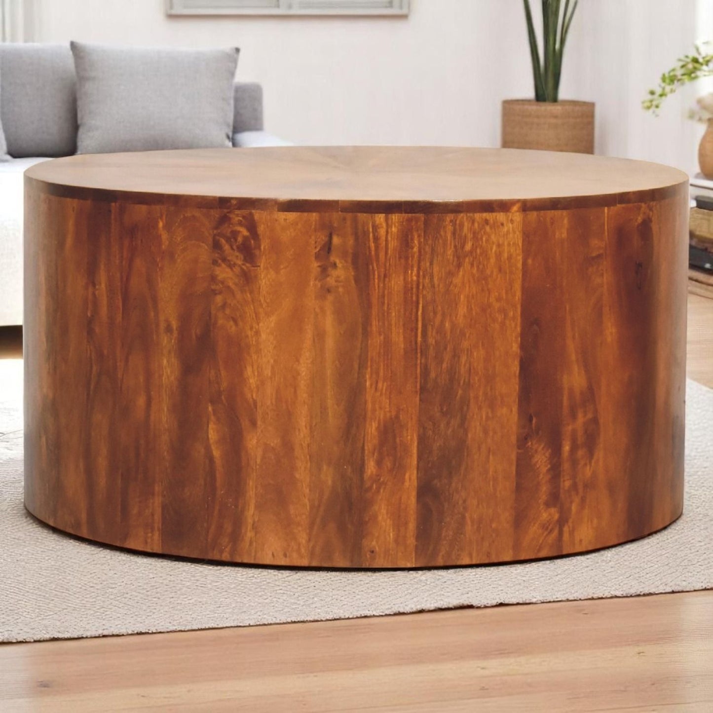 Round Coffee Table - Chestnut