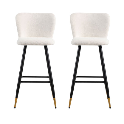 Modern Style Barstool, Tipped Ends, Suitable For Various Decoration Styles - White