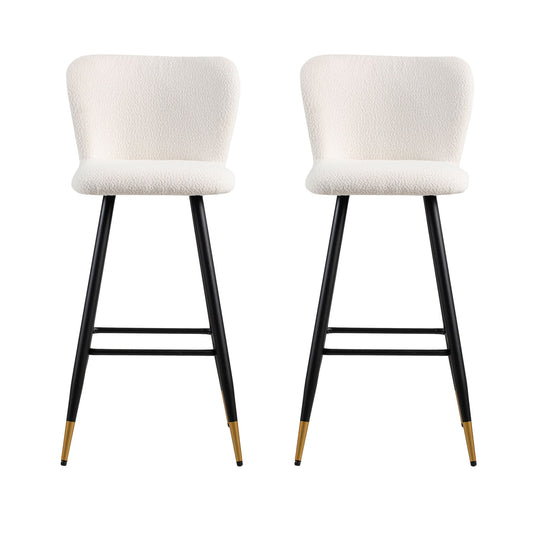 Modern Style Barstool, Tipped Ends, Suitable For Various Decoration Styles - White