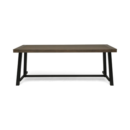Outdoor Dining Table - Gray / Rustic Metal