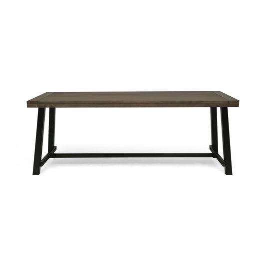 Outdoor Dining Table - Gray / Rustic Metal