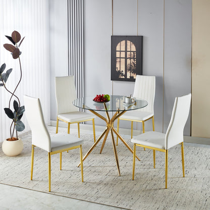 Compact Dining Table With Glass Top