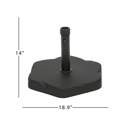Umbrella Base With Hexagonal Shape - Black
