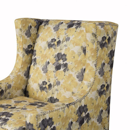 Barton - Wing Chair With Nail Head Accents