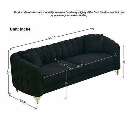 Oversized Sofa, Deep Tufted Couch