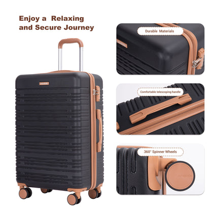 5 Piece Set Hard Case Spinner Wheels Luggage Sets With Tsa Lock