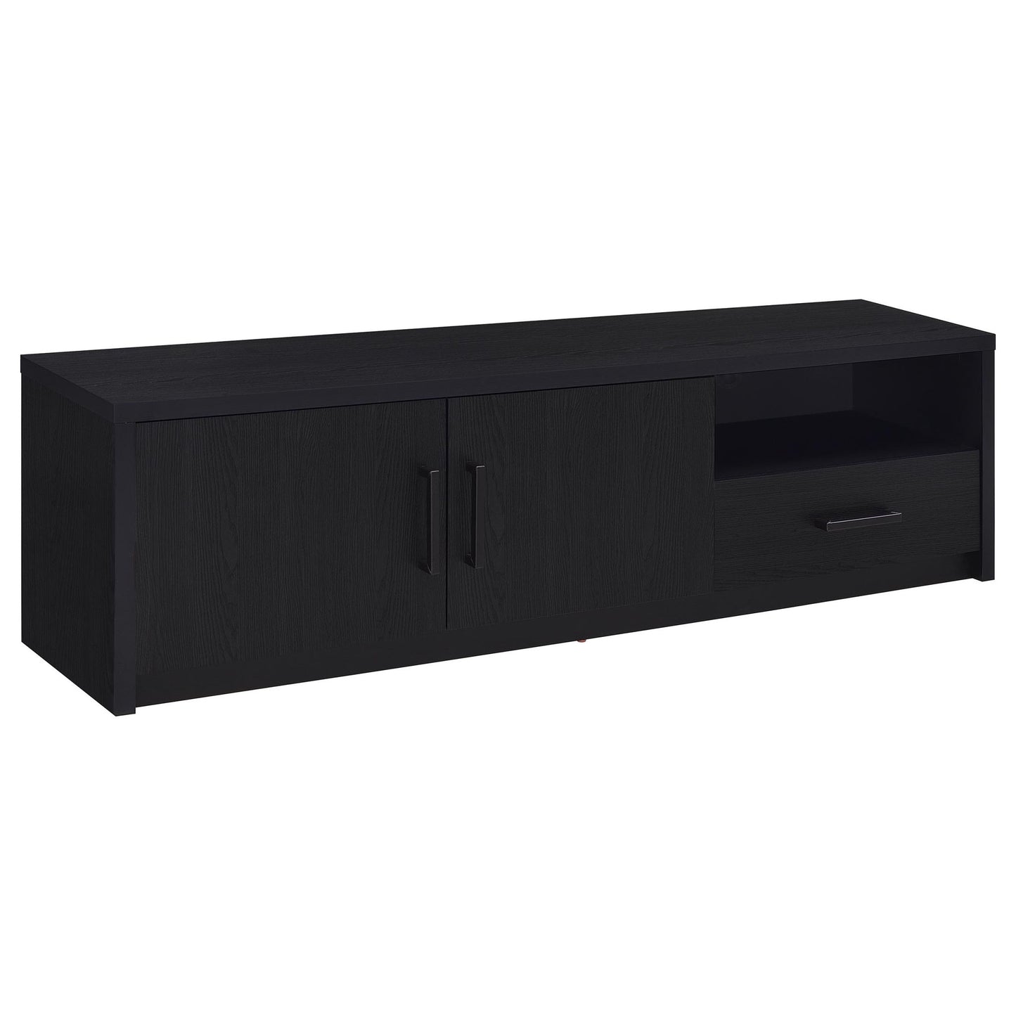 Ian - 2 Door TV Stand Media Console With Storage - Black