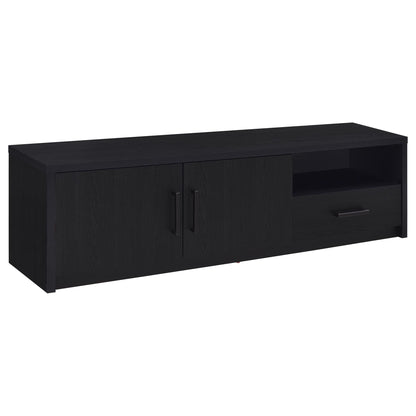 Ian - 2 Door TV Stand Media Console With Storage - Black