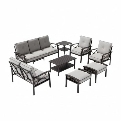 Patio Furniture Set With Coffee Table And Cushions For Backyard