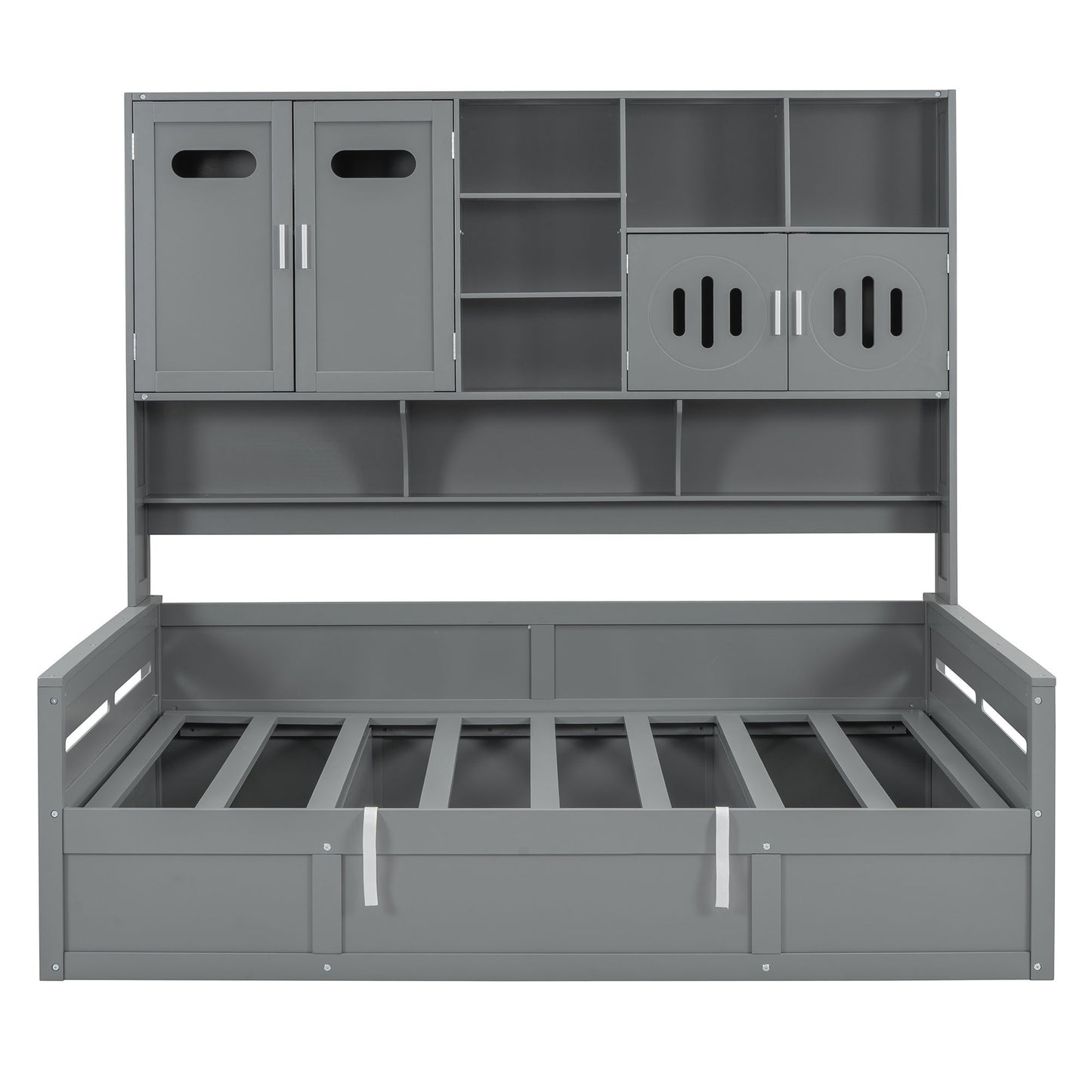 Daybed With All-In-One Cabinet And Shelf