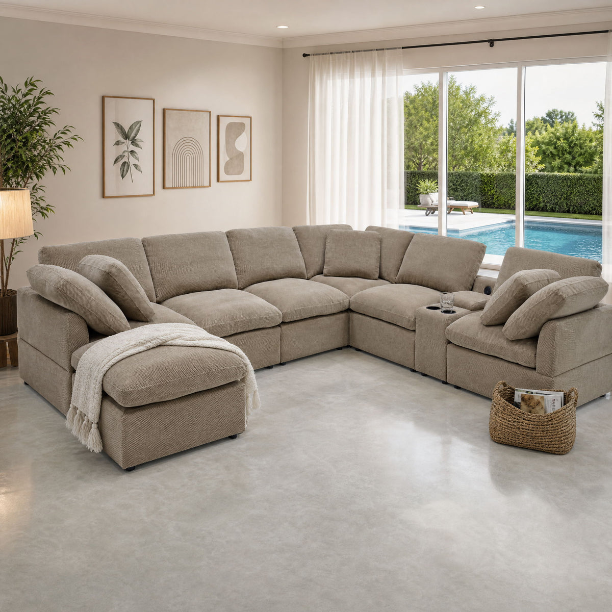 Modular Cloud Sofa, Freely Configurable Corner, Living Room Furniture