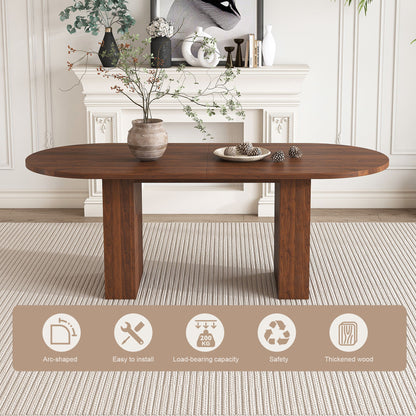 Modern Farmhouse Oval Dining Table With Slim Base