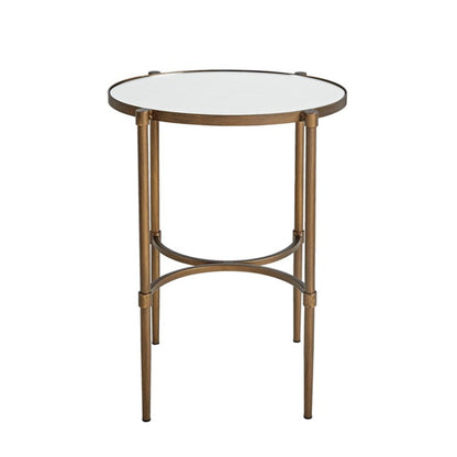 Bedford - Oval Mirror Accent Table - Antique Bronze