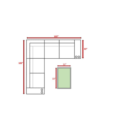 Outdoor Wicker Sectional With Weather Resistant Cushions And Table