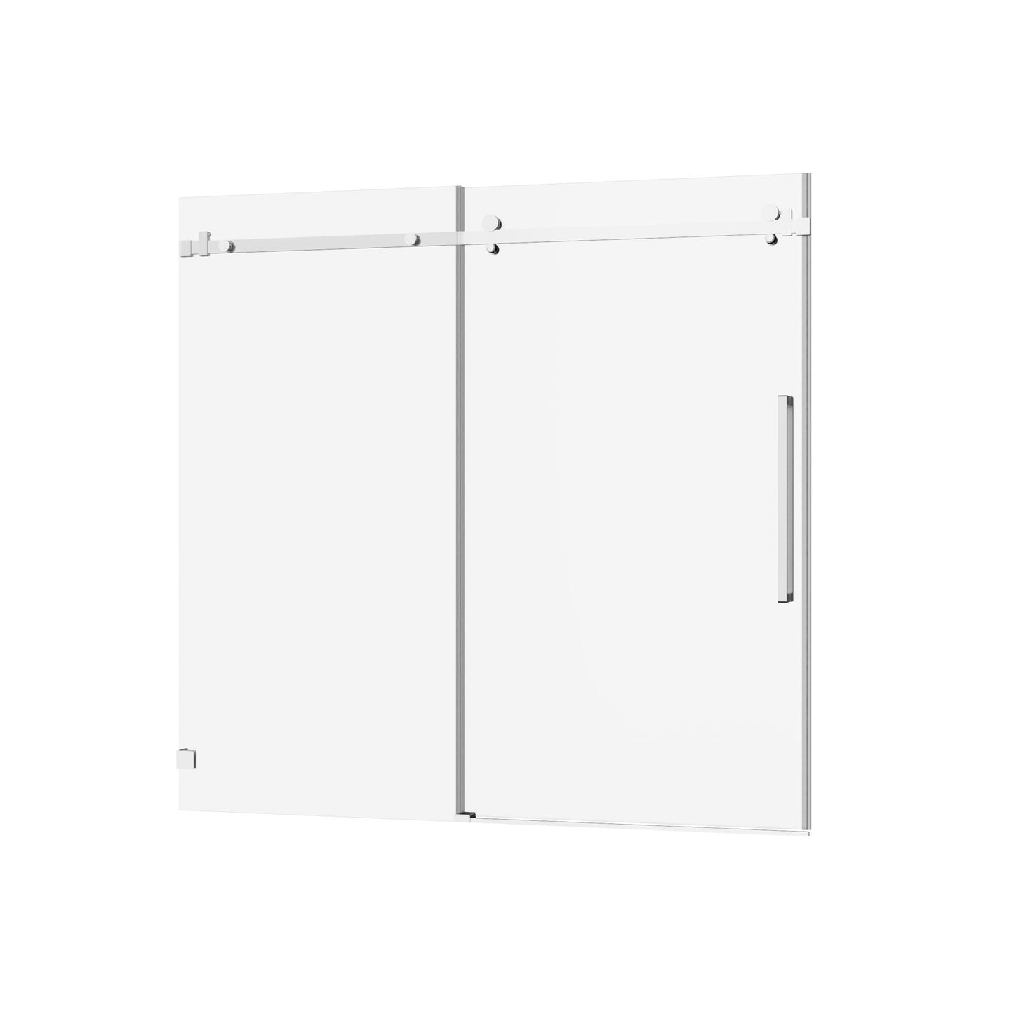 Frameless Tub Sliding Shower Door With Easy Clean Coating
