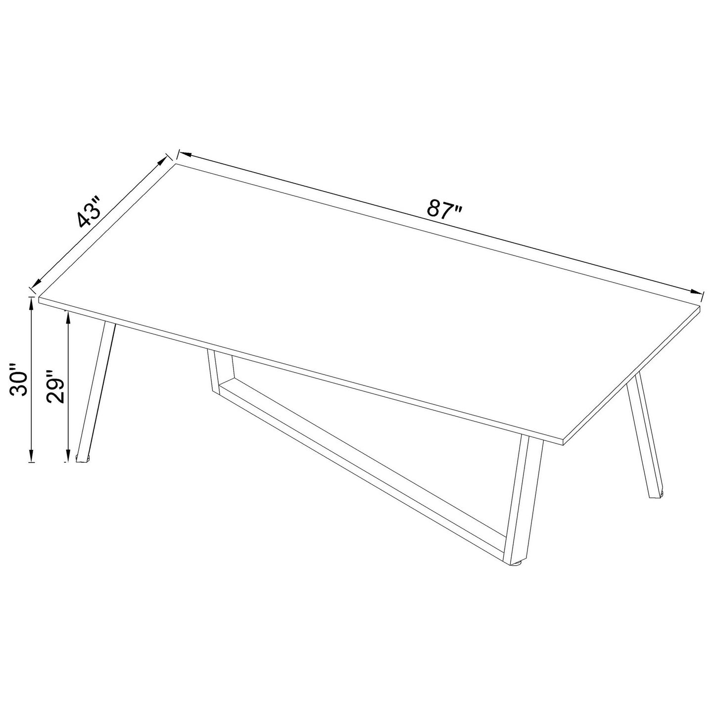 Vesper - Dining Rectangular Table - White Marble