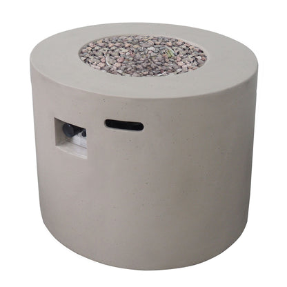 Round Iron Fire Pit With 40,000 Btu