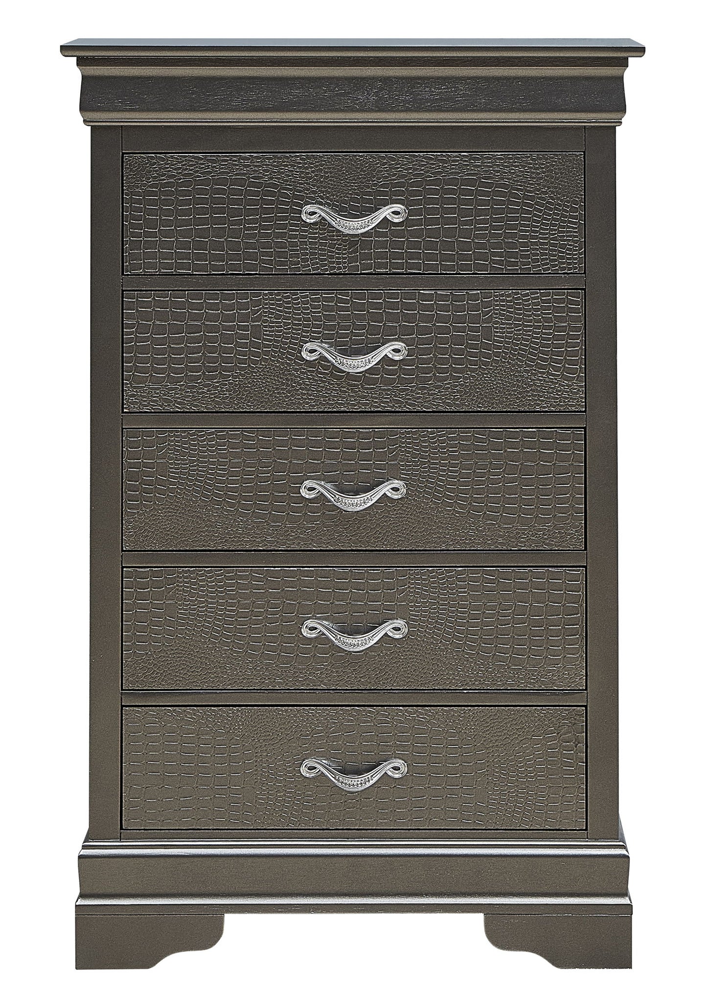 Sleek Transitional Chest - Metal Black