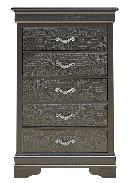 Sleek Transitional Chest - Metal Black