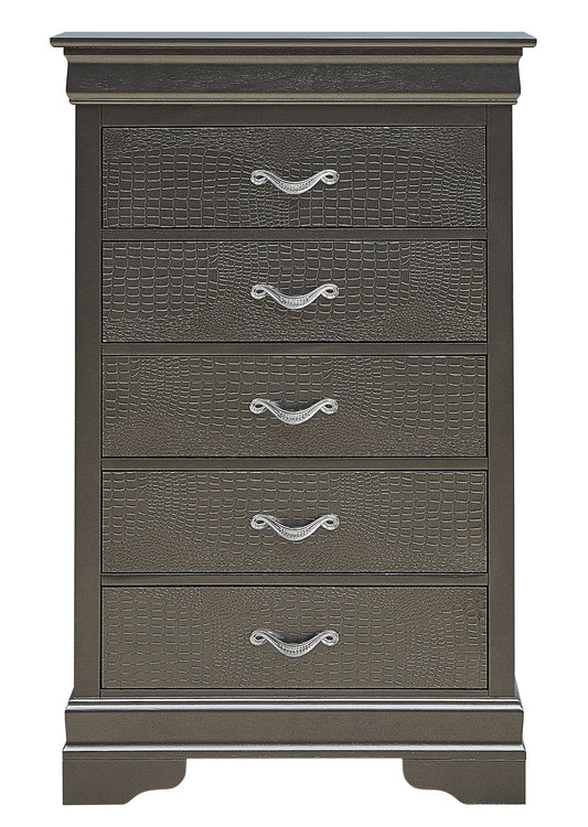 Sleek Transitional Chest - Metal Black