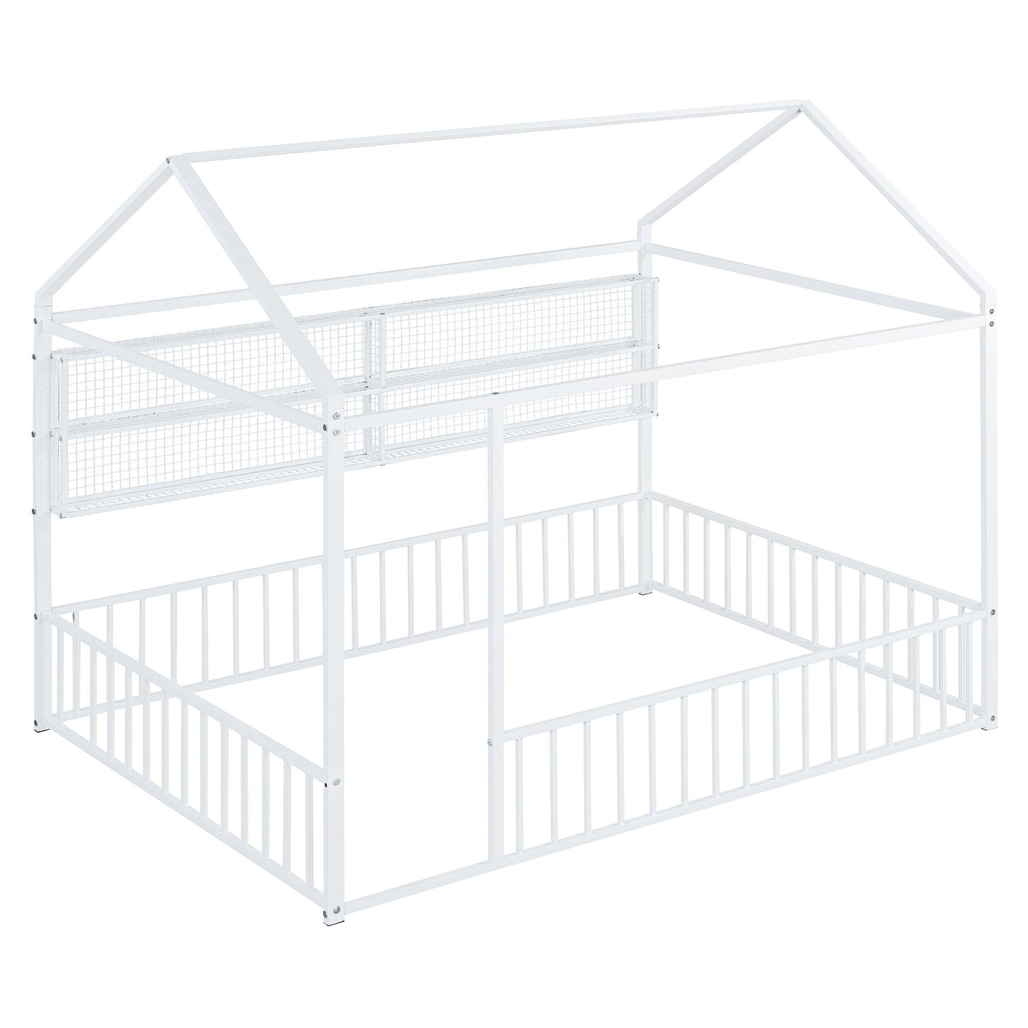 House Frame With Fence And Shelves