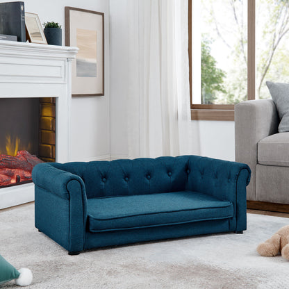 Modern Elegant Rectangle Pet Bed, Durable Elevated Dog Sofa