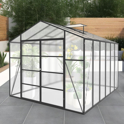 Gain Height Windproof Aluminum Greenhouse With Raised Base