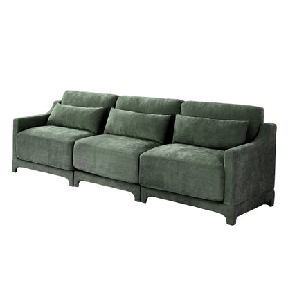 Elegant Sofa With Ergonomic Design And Lumbar Pillows