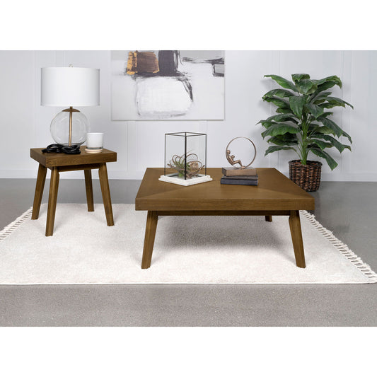 Aidan - 2 Piece Square Coffee And End Table Set - Walnut