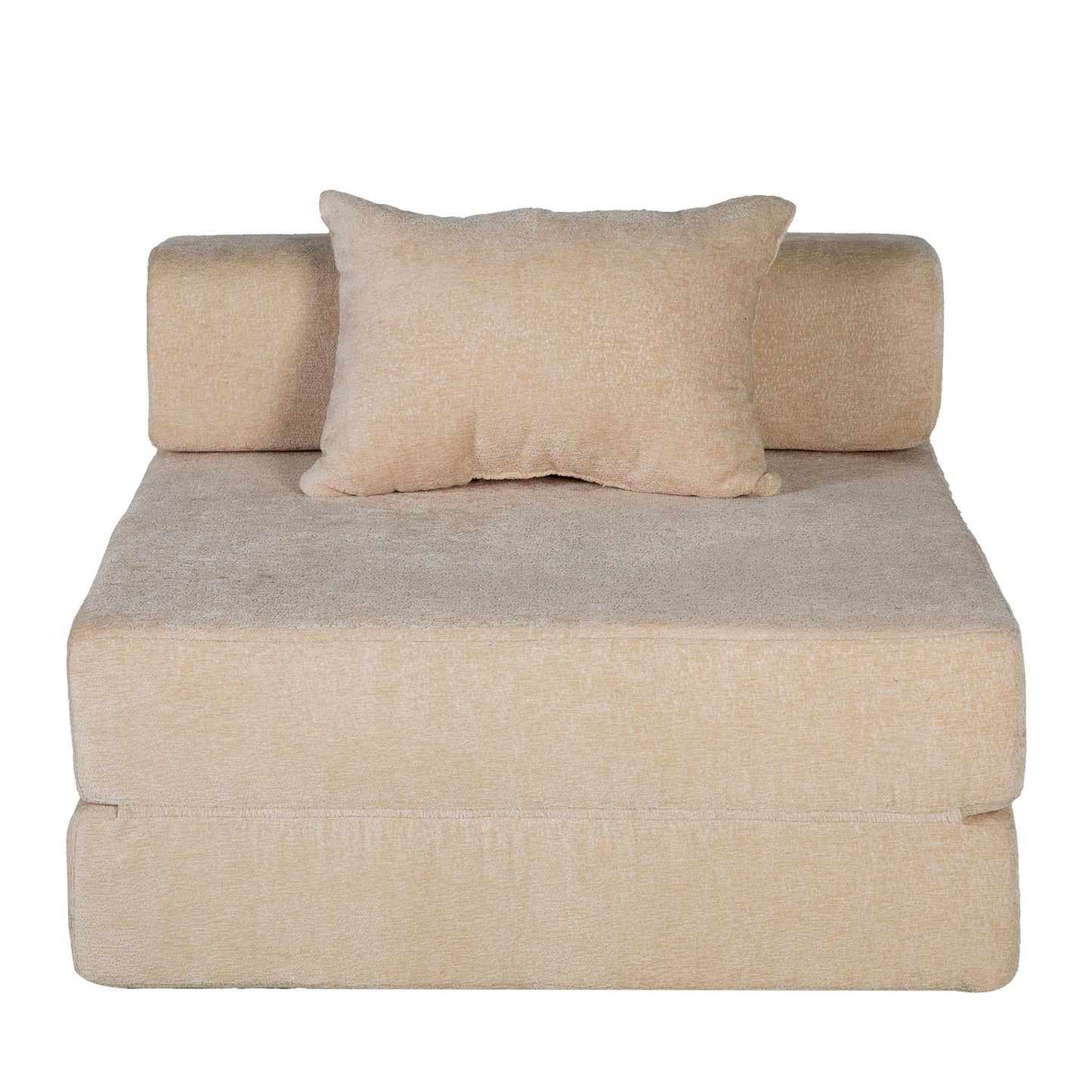 Convertible Floor Sofa Bed With Fixed Shape Frame For Living Room