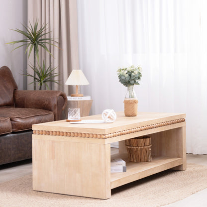 Modern Coffee Table With Beaded Trim