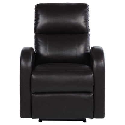 Meglia - Upholstered Power Recliner Chair With Smooth Button Controls - Brown