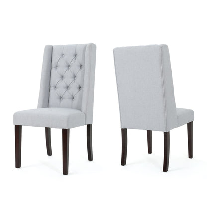 Sophisticated Tufted Dining Chair With High Back Design