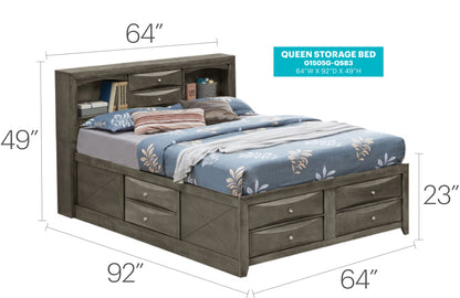 Marilla - Storage Bed With Bookcase Headboard