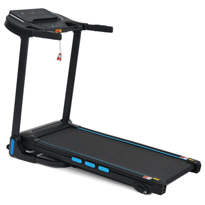 3.5Hp Hydraulic System Auto Foldable Treadmill With Incline, Heart Rate Sensors, Type C & USB Charge, Bluetooth Speaker - Black
