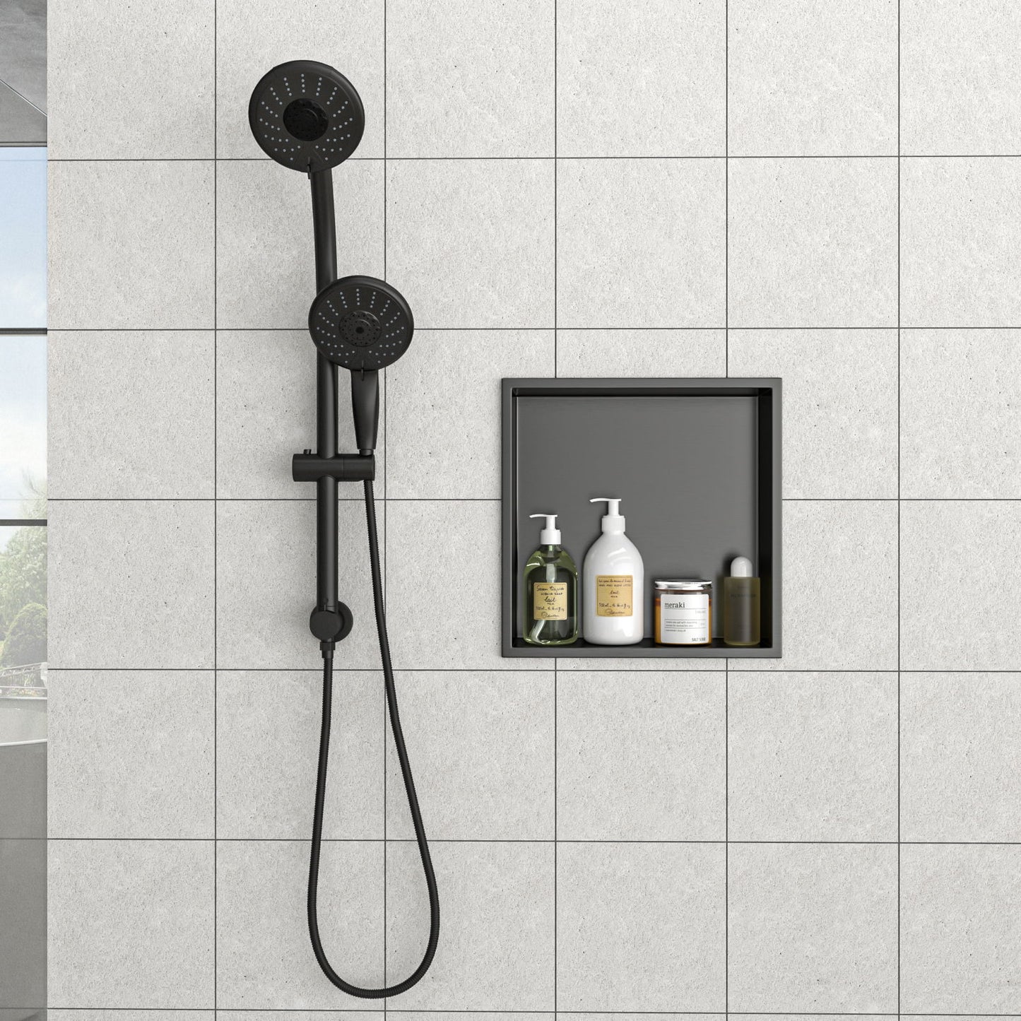 Stainless Steel Shower Niche With Seamless Design For Bathroom Storage