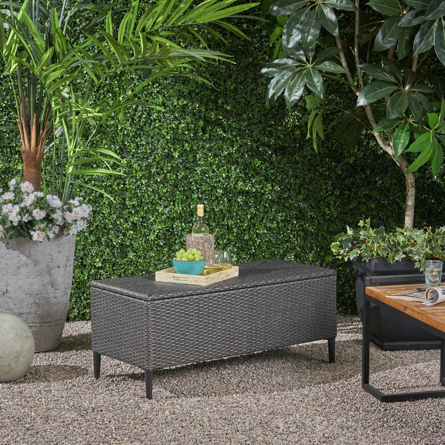 Rupert - Storage Unit Resin Wicker Outdoor