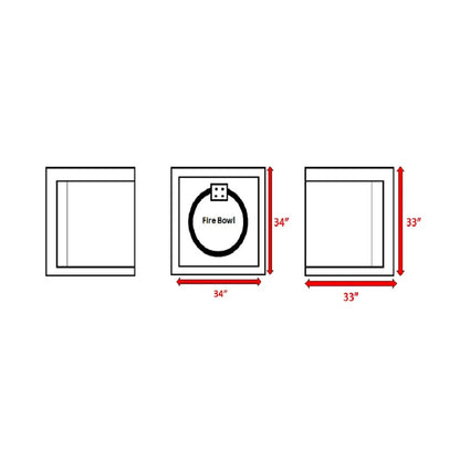 Rattan Wicker Patio Set With Cushions And Concrete Fire Pit