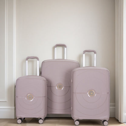 3 Piece Set Expandable Hardshell Suitcase Double Spinner Wheels