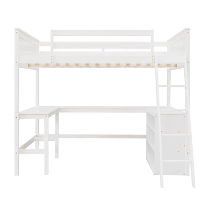 Loft Bed With Shelves With Desk