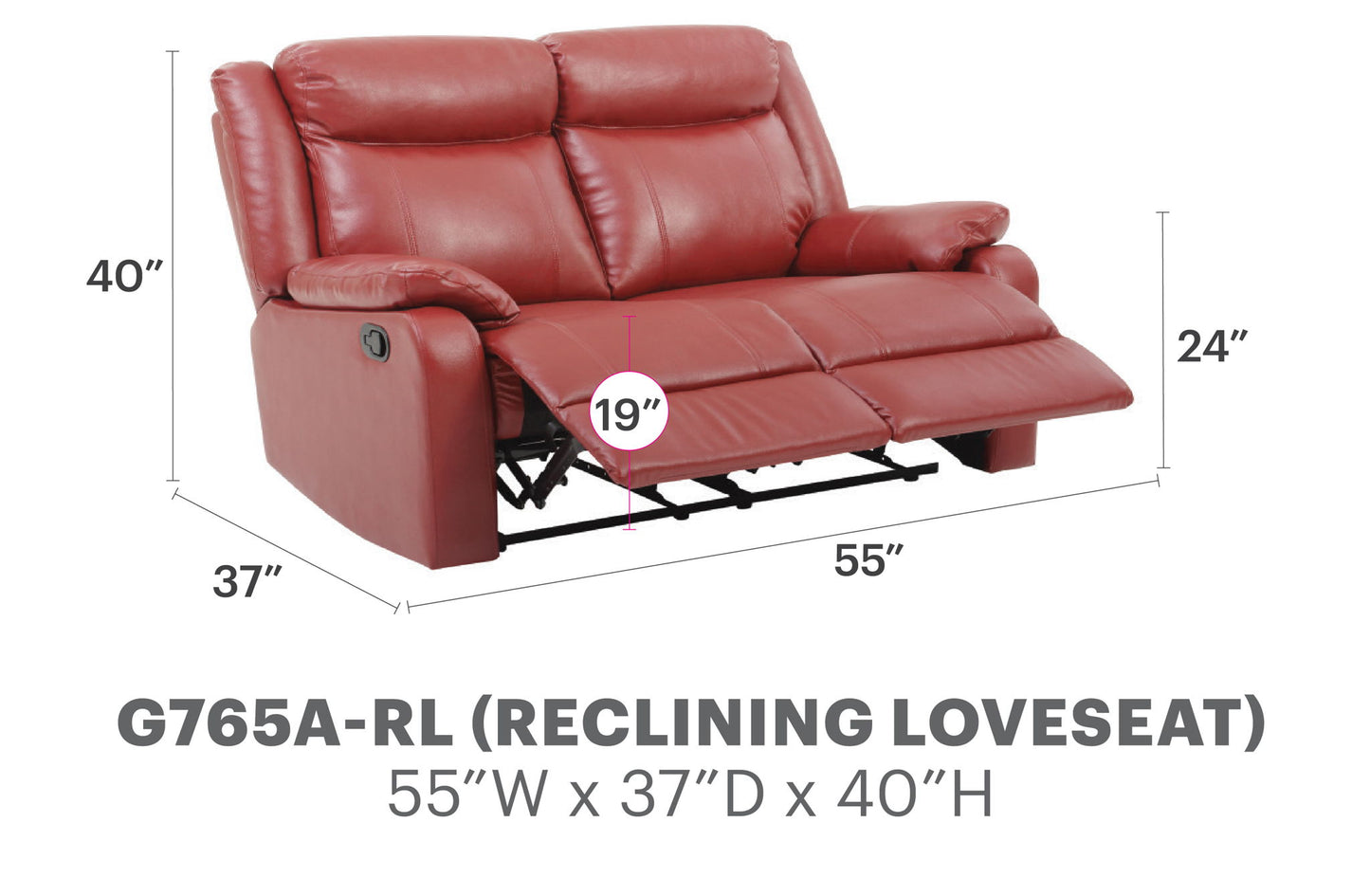 Stylish Reclining Loveseat For Two