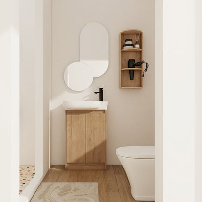 Freestanding Bathroom Vanity With Sink And Storage Rack, Soft Close Doors Base With Basin