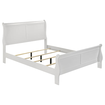 Mckee - Queen Sleigh Panel Bed With Curved Legs - White