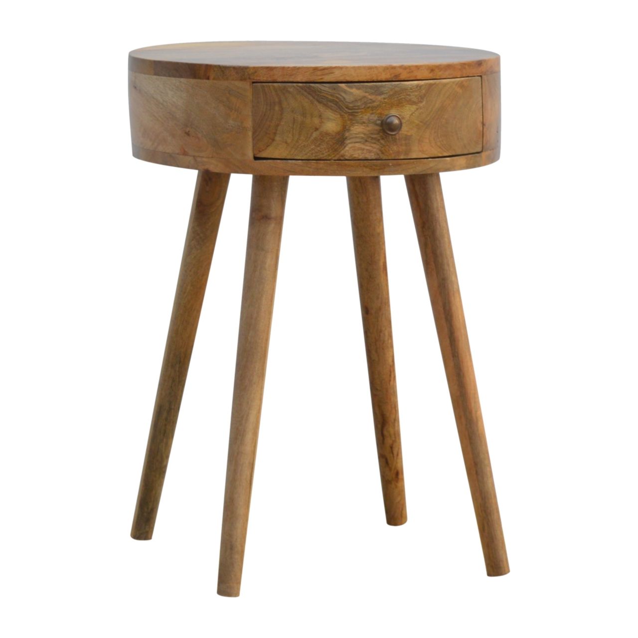 Nordic Chestnut Circular Nightstand